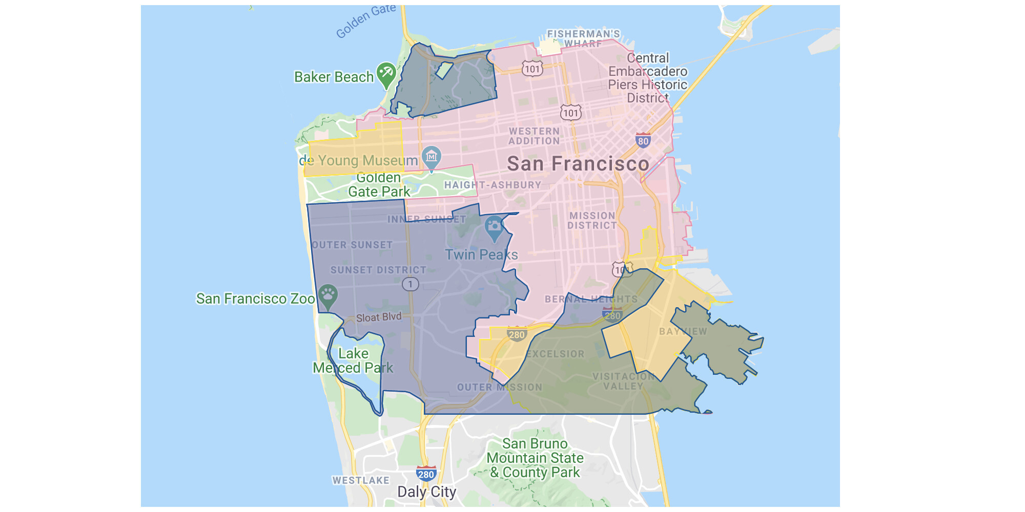 Sf Zip Code Map Ebike Pricing – Bay Wheels